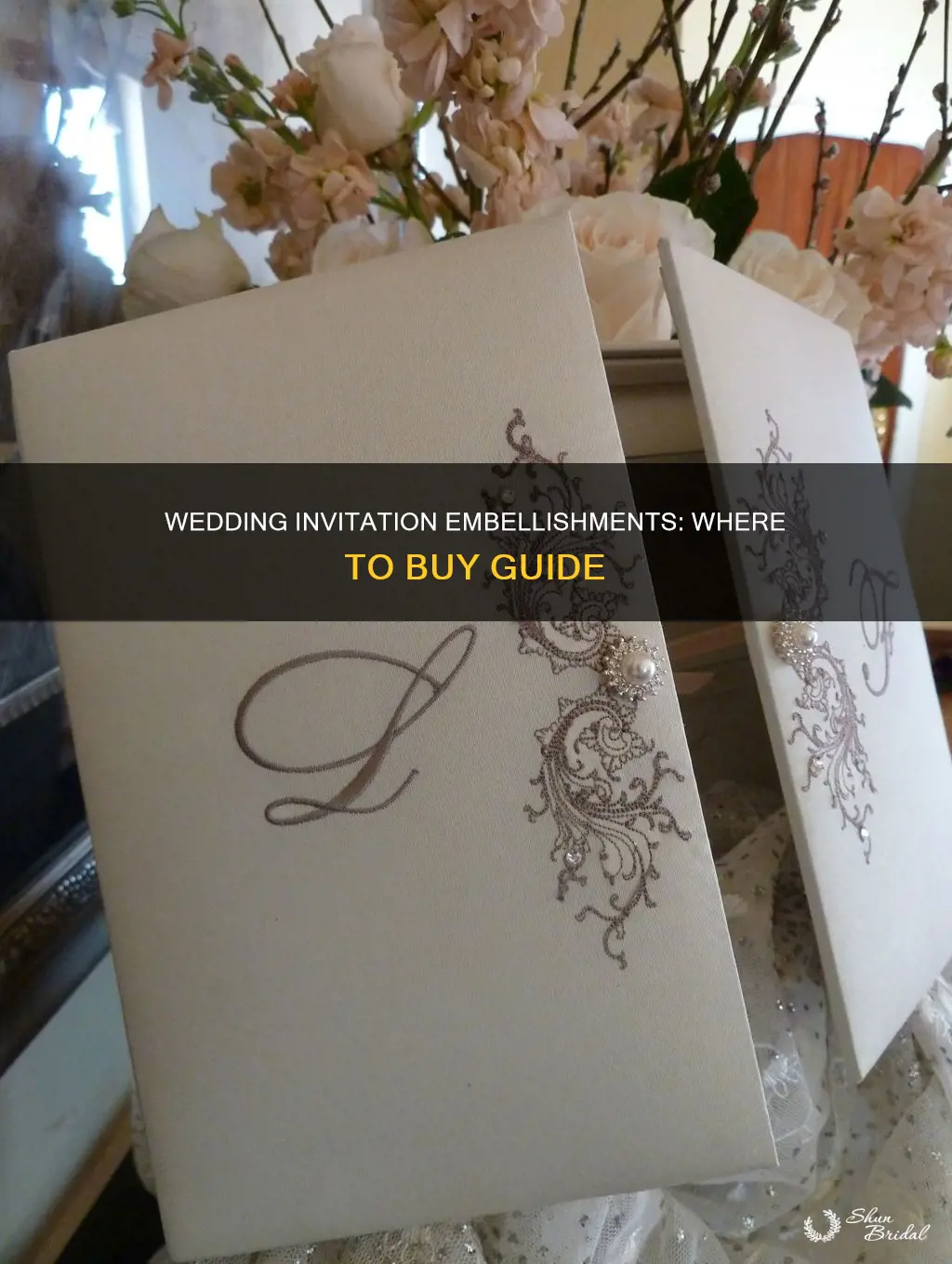 where to buy embellishments for wedding invitations