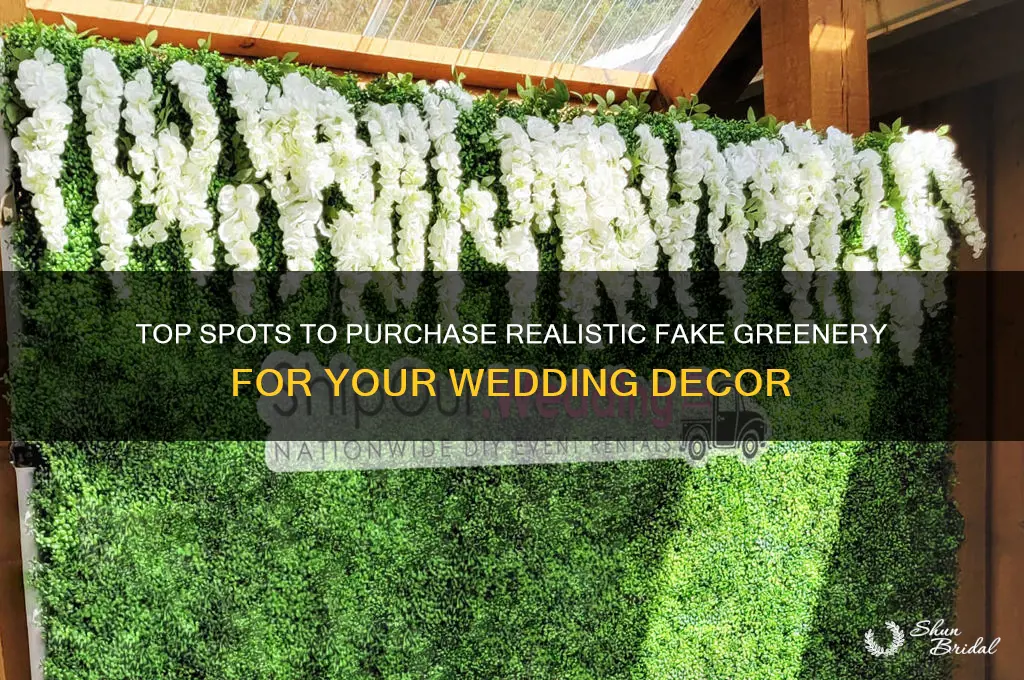 where to buy fake greenery for wedding