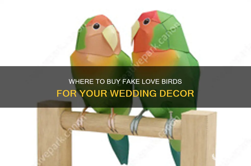 where to buy fake love birds for a wedding