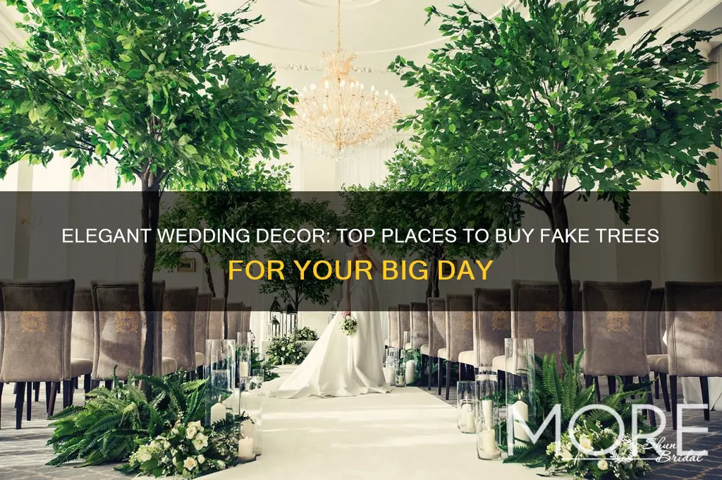where to buy fake trees for weddings