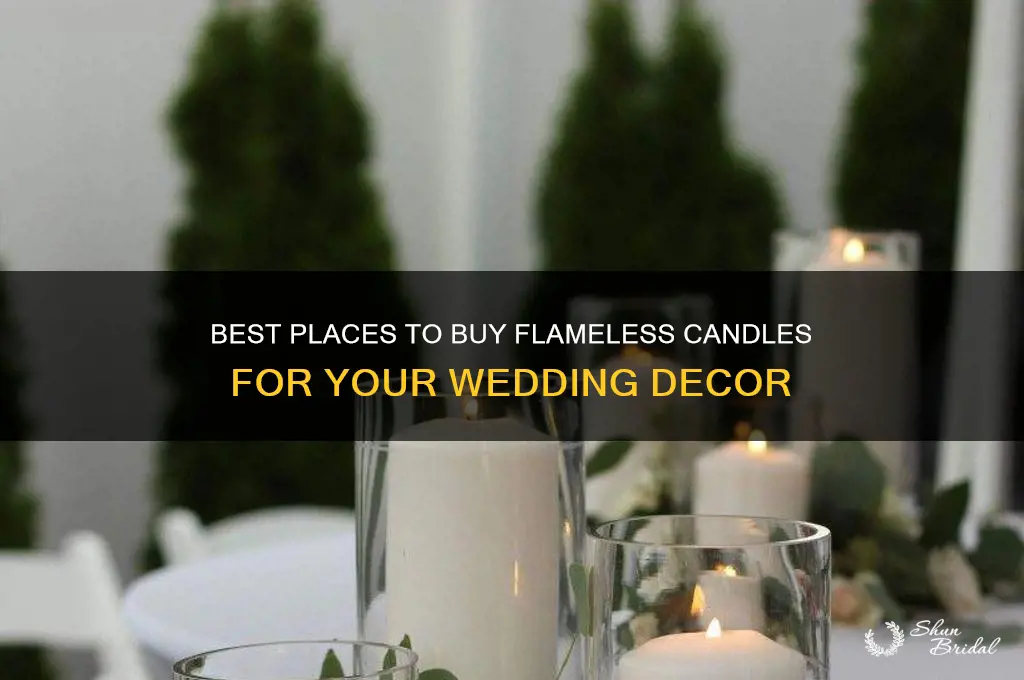 where to buy flameless candles for wedding