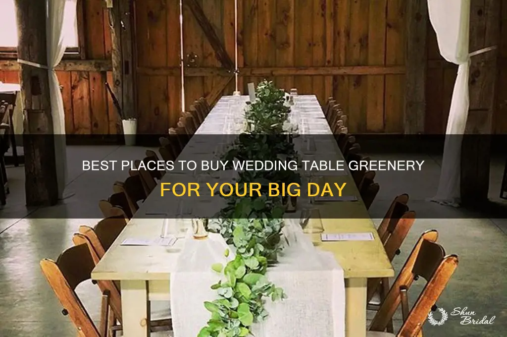 where to buy greenery for wedding tables