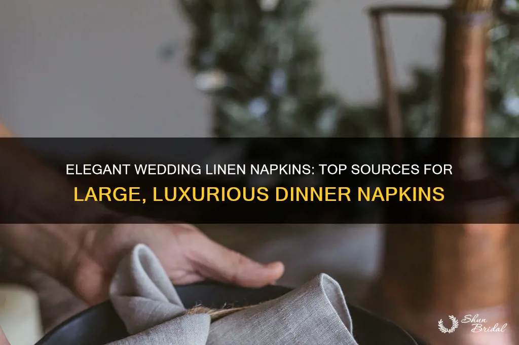 where to buy large linen like dinner napkins for wedding