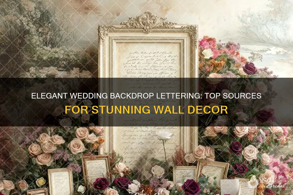 where to buy lettering for wedding backdrop wall