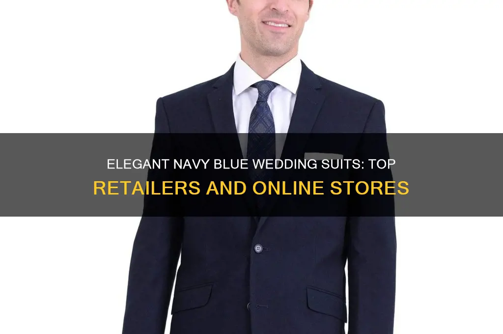 where to buy navy blue wedding suits
