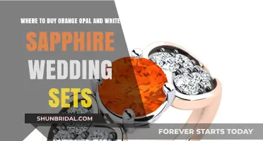 Shop Orange Opal & White Sapphire Wedding Sets: Top Retailers Guide