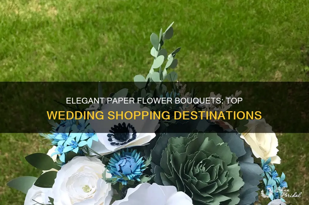 where to buy paper flower bouquet wedding