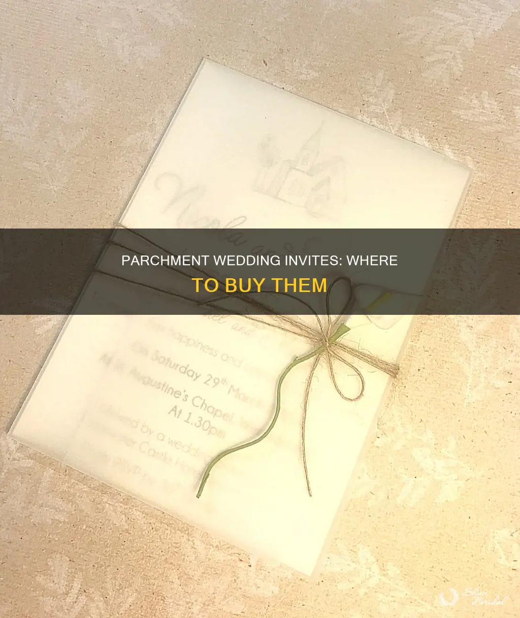 where to buy parchment wedding invitations