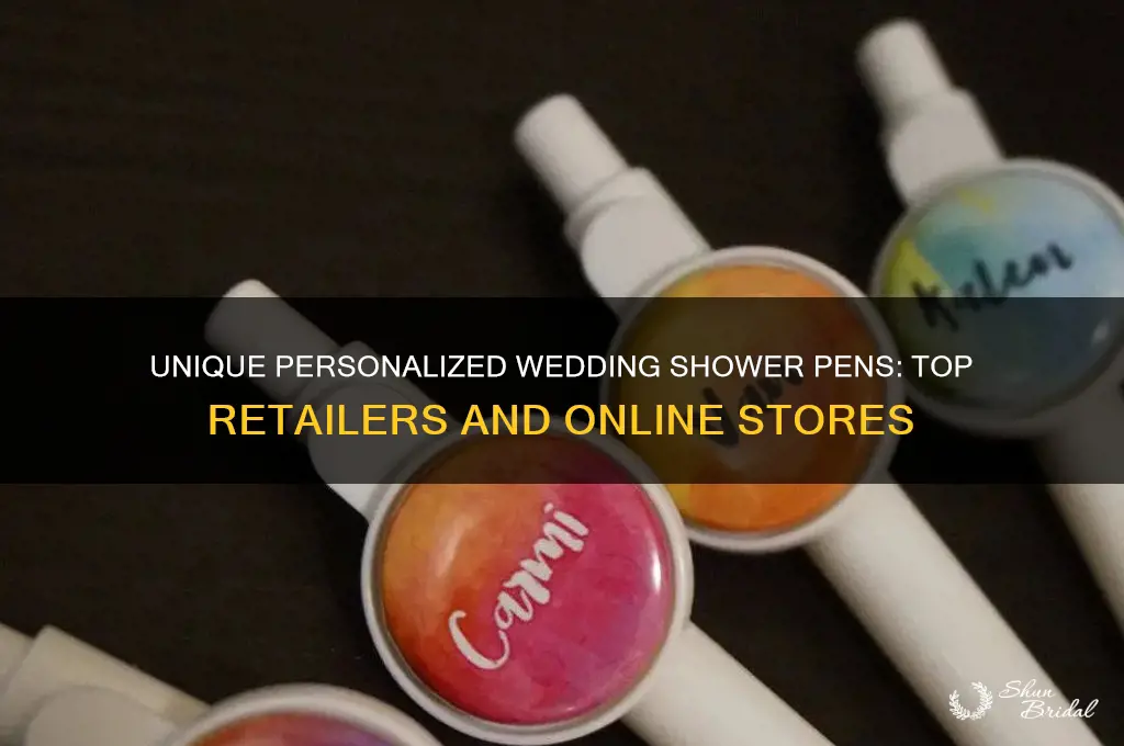 where to buy personalized wedding shower pens