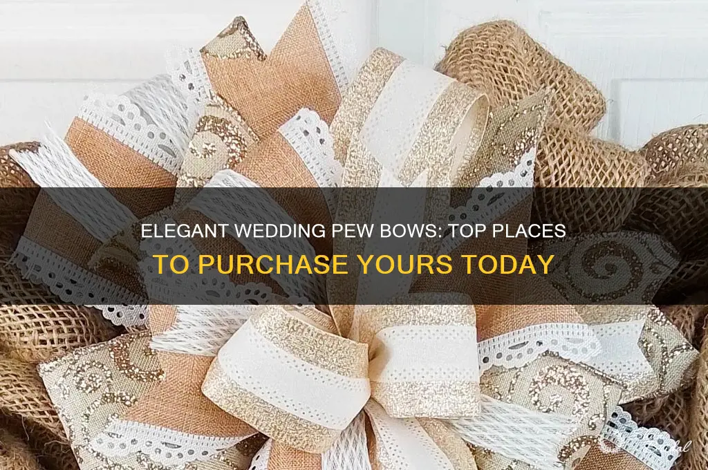where to buy pew bows for wedding