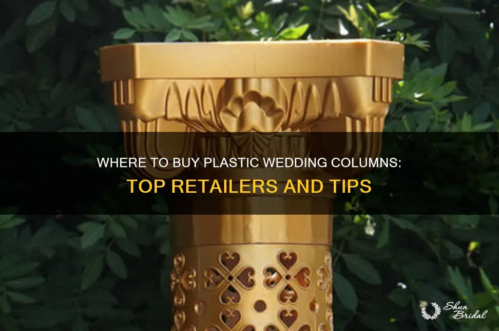 where to buy plastic wedding columns