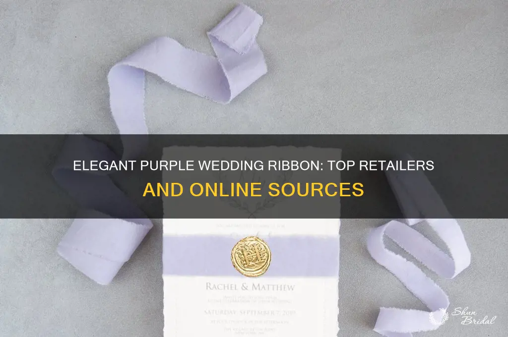 where to buy purple wedding ribbon
