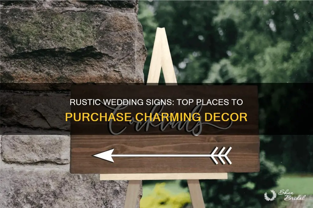 where to buy rustic wedding signs