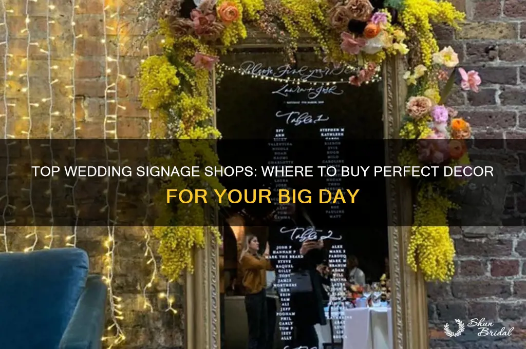 where to buy signage for wedding
