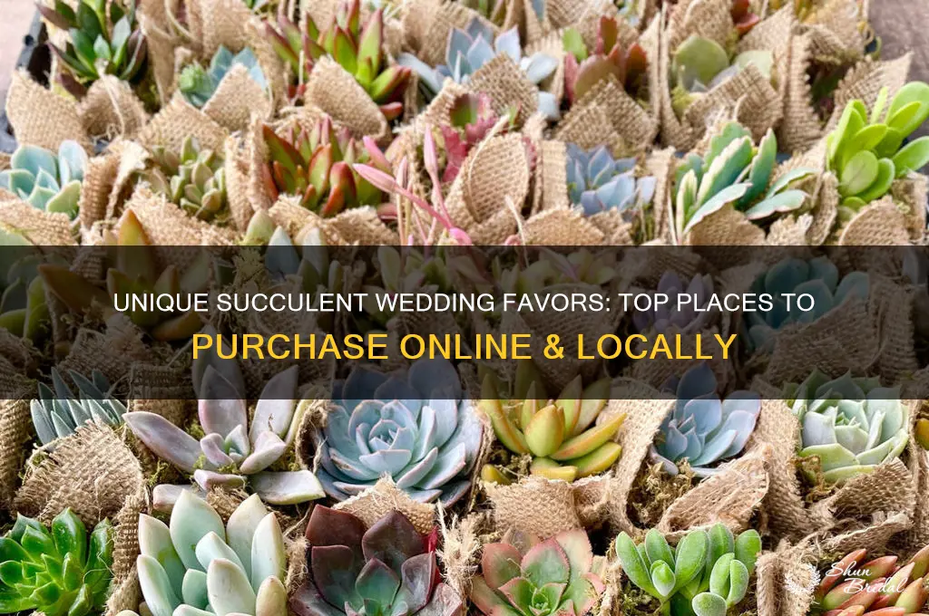 where to buy succulents for wedding favors