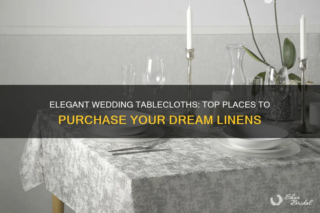 where to buy table clothes for wedding