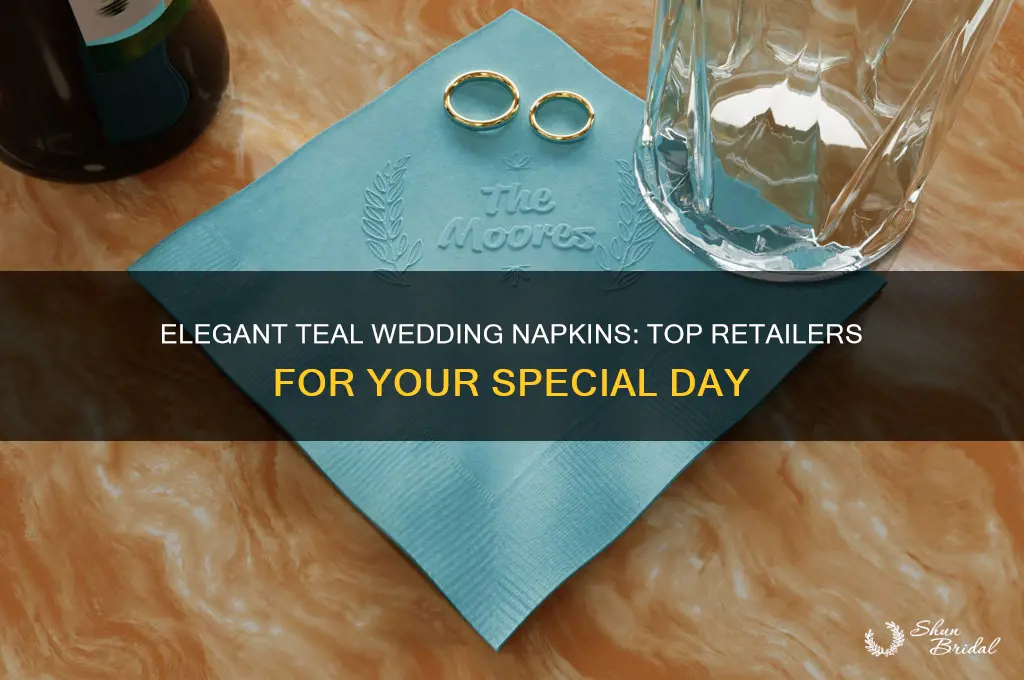 where to buy teal wedding napkins