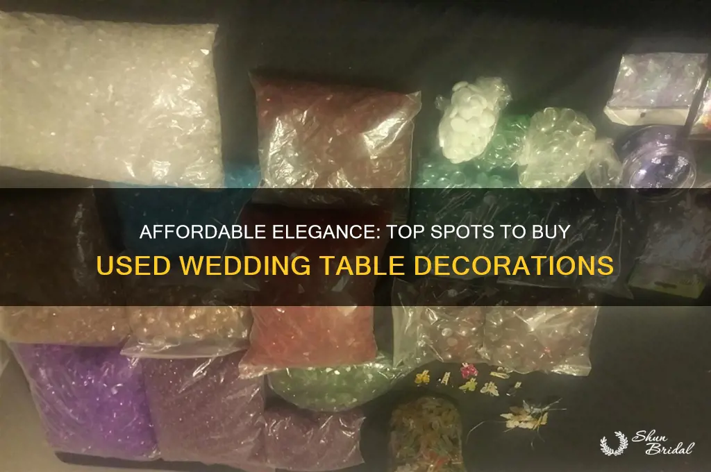 where to buy used wedding table decorations