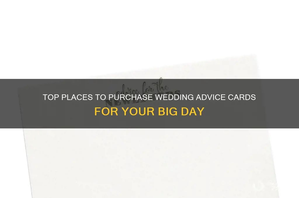 where to buy wedding advice cards