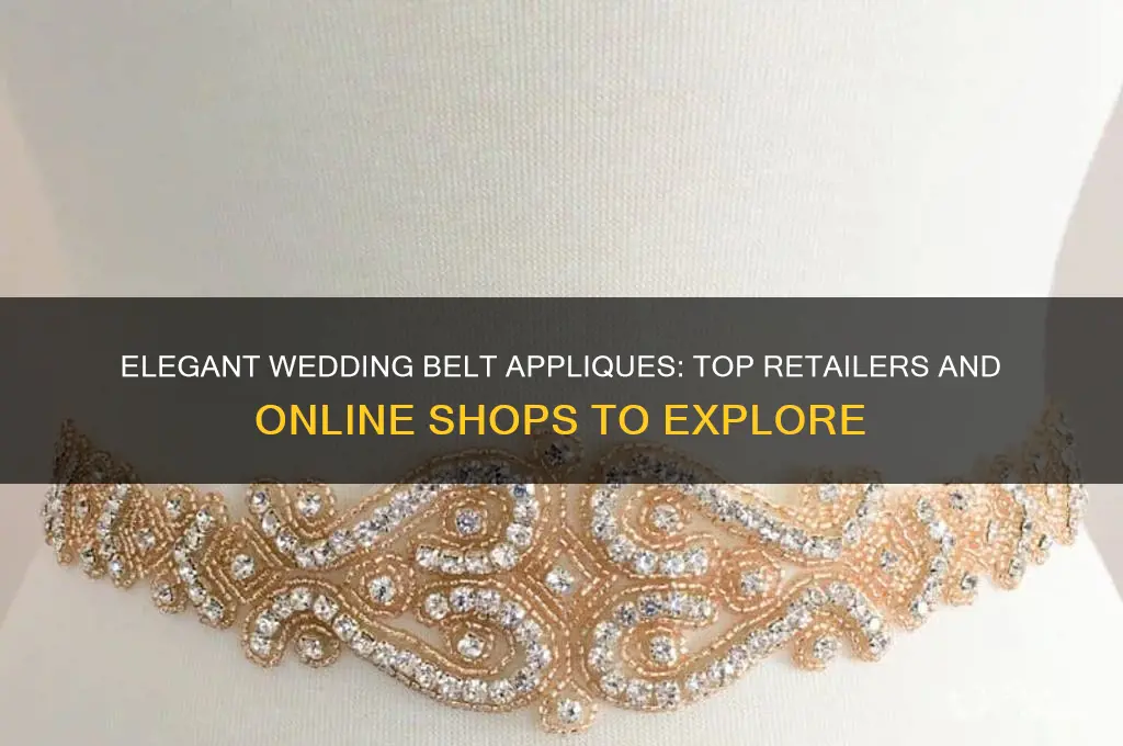 where to buy wedding belt applique