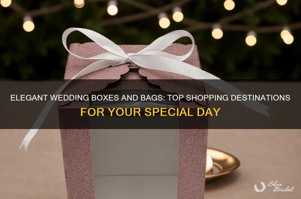 where to buy wedding boxes and bags