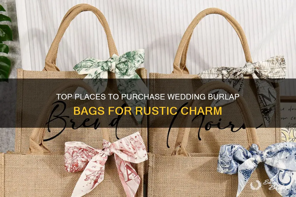 where to buy wedding burlap bags