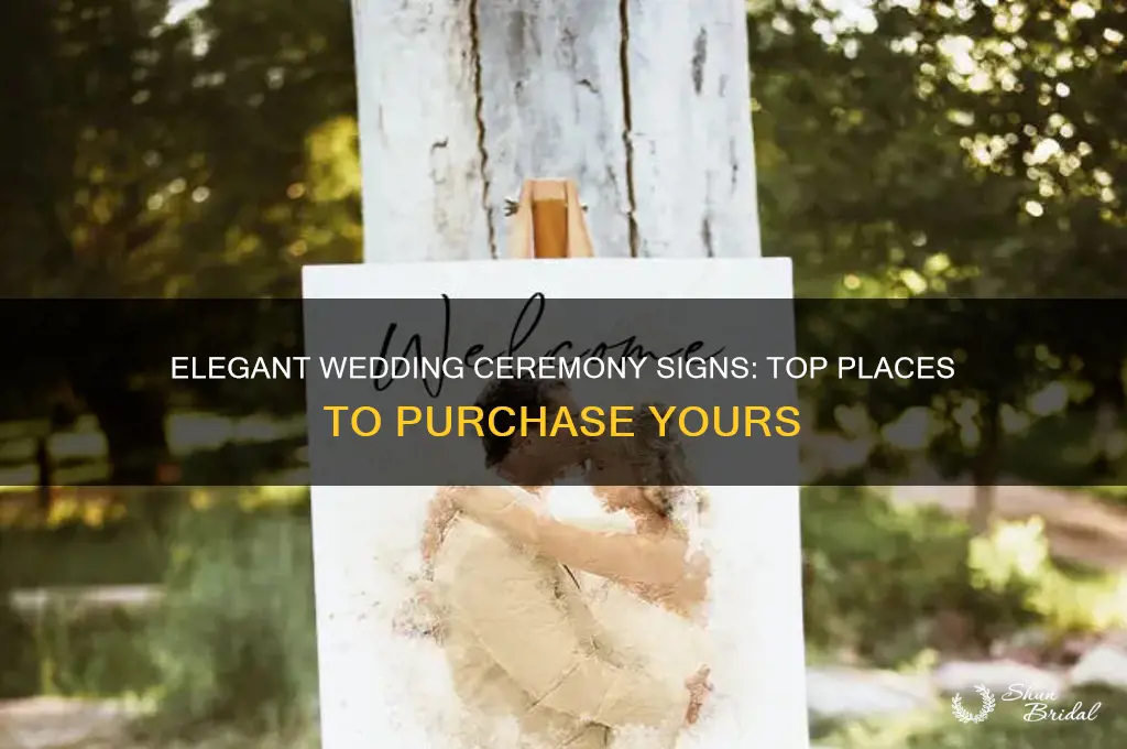 where to buy wedding ceremony signs