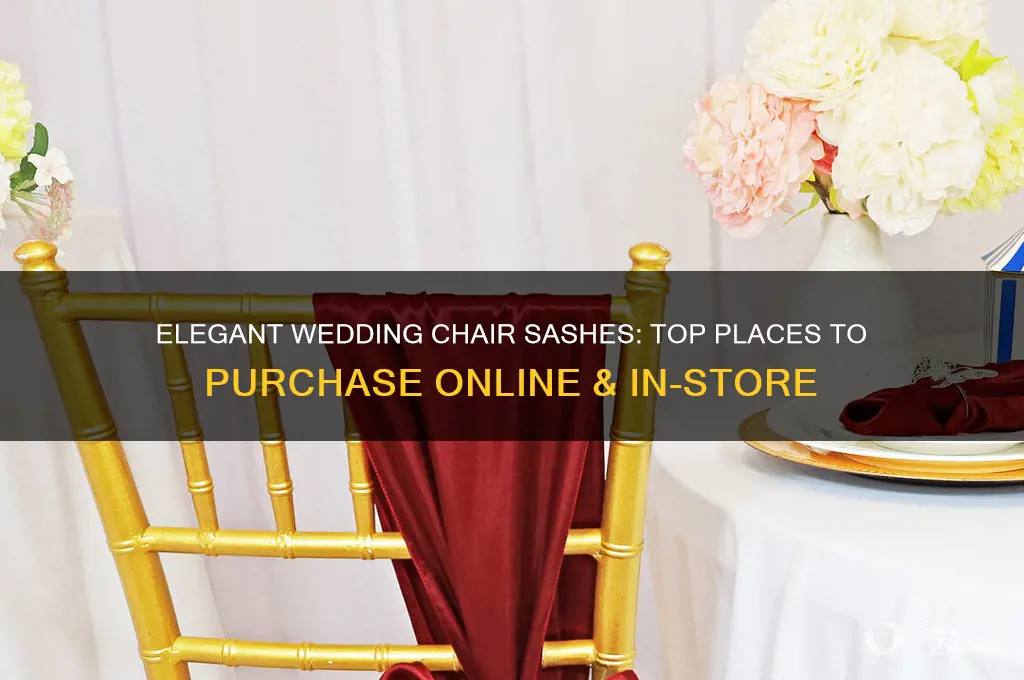 where to buy wedding chair sashes