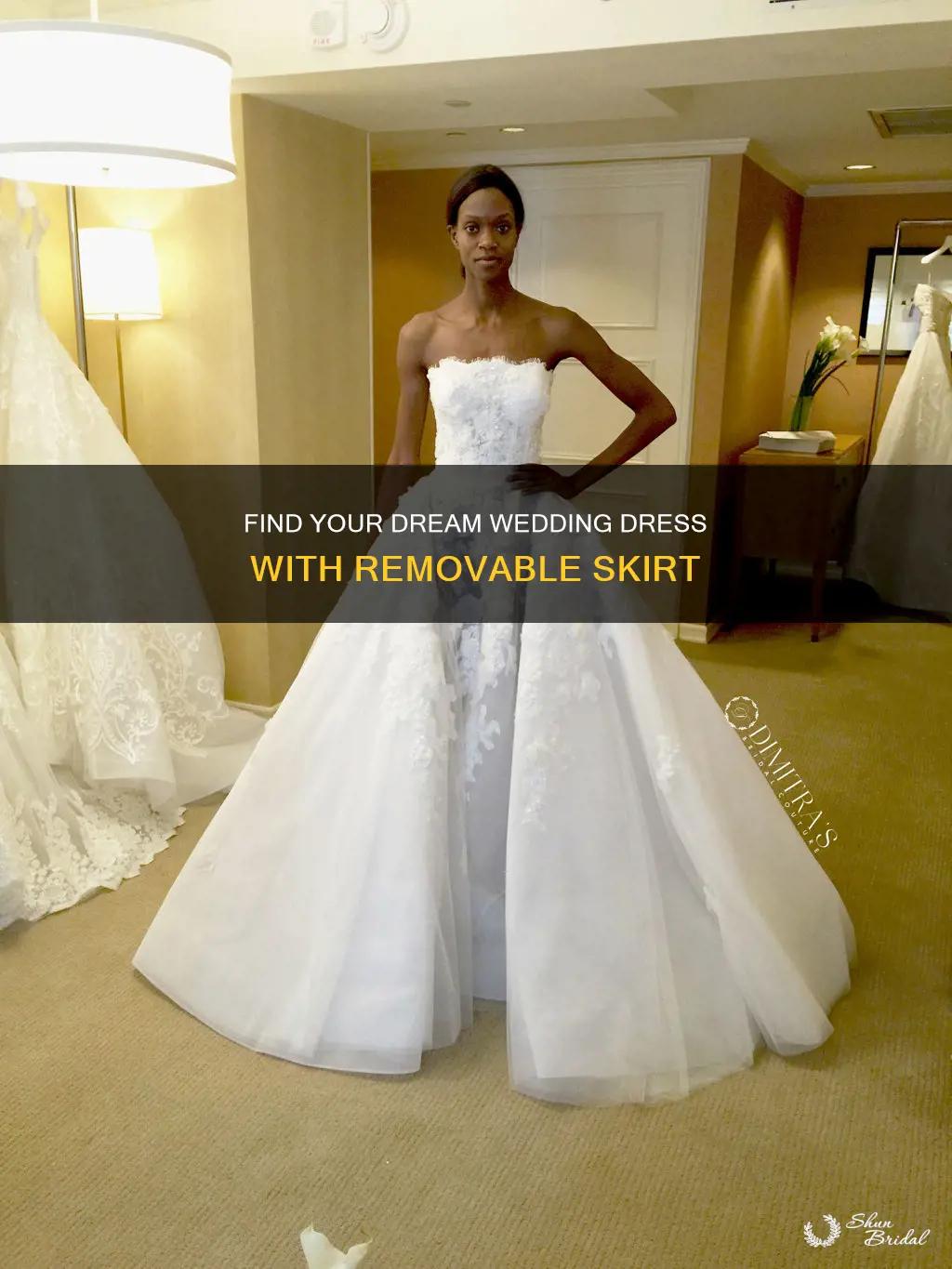 where to buy wedding dress with removable skirt