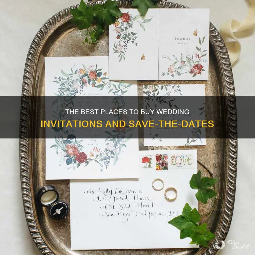 where to buy wedding invitations and save the date cards