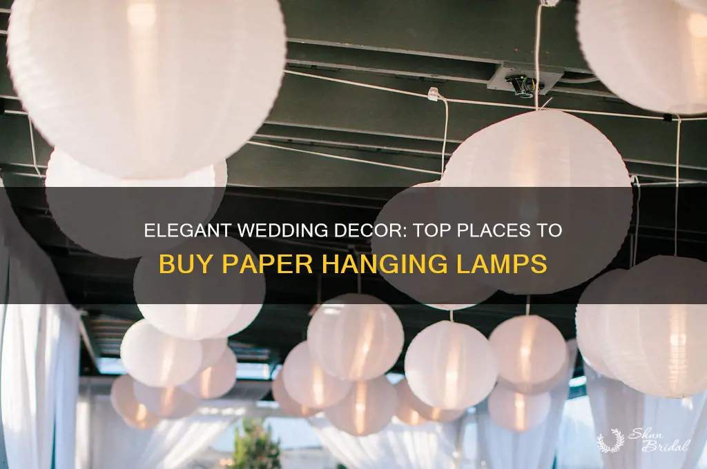 where to buy wedding paper hanging lamps