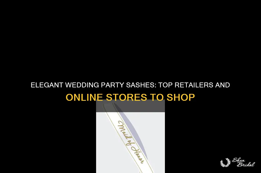 where to buy wedding party sashes