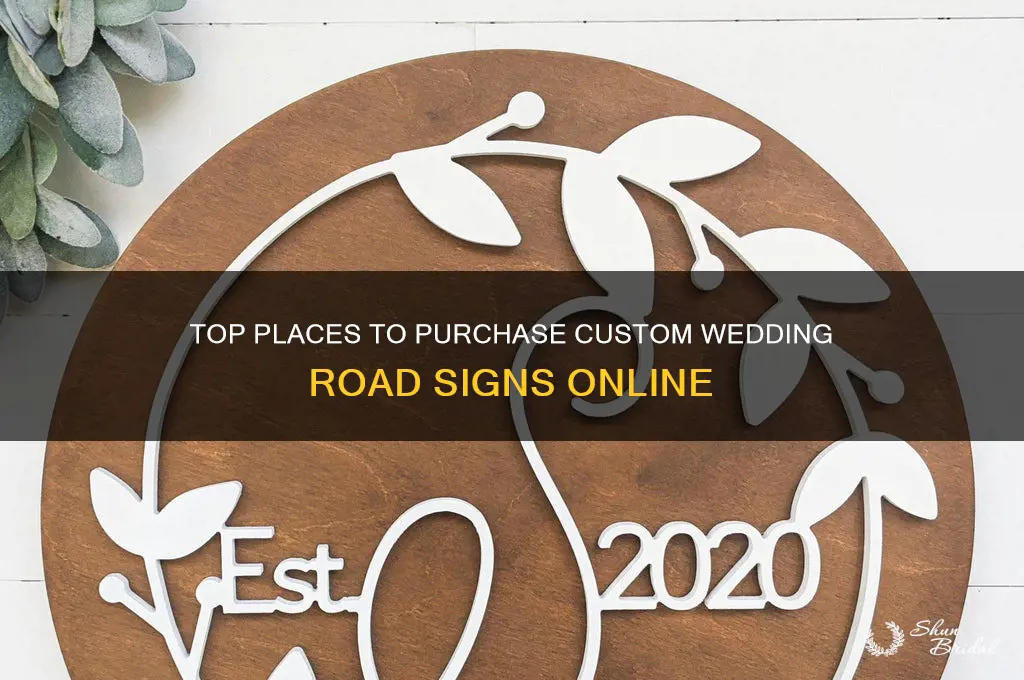 where to buy wedding road signs