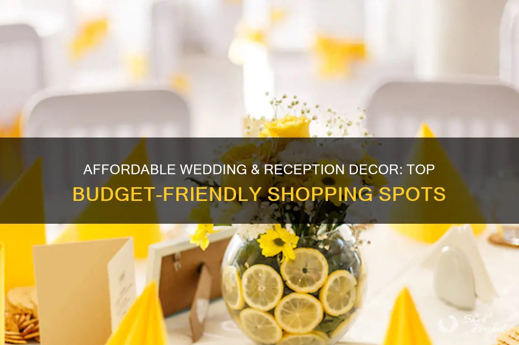 where to buy wedding snd reception decorations on s budget