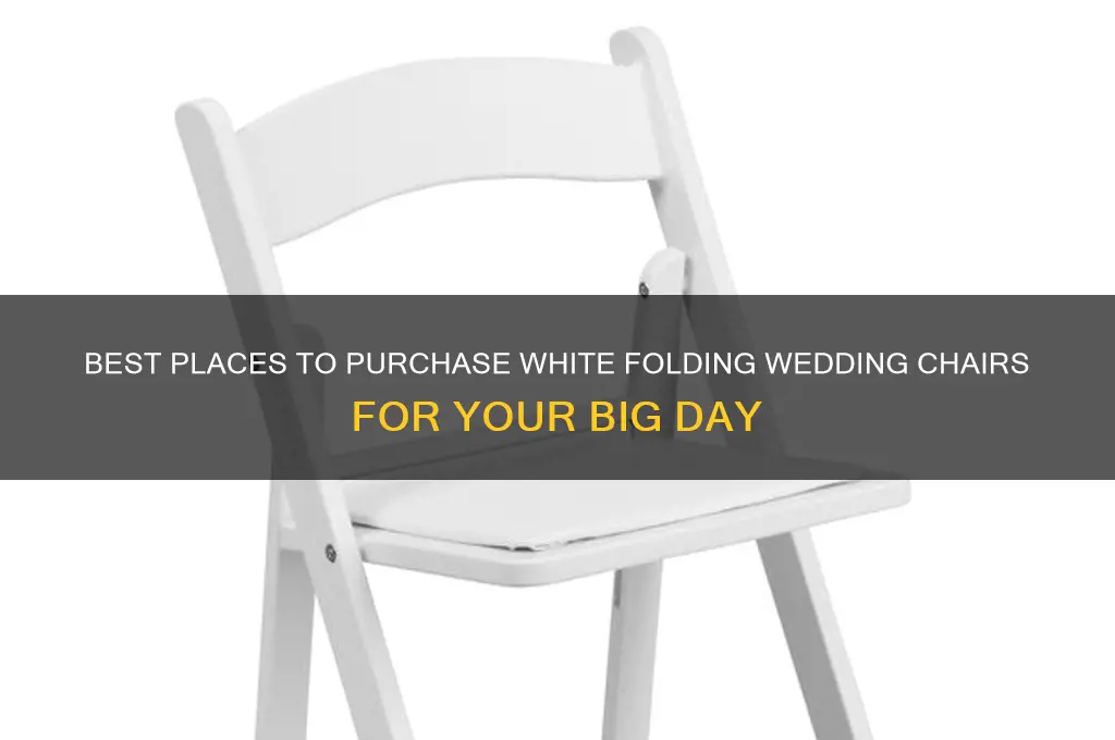 where to buy white folding wedding chairs
