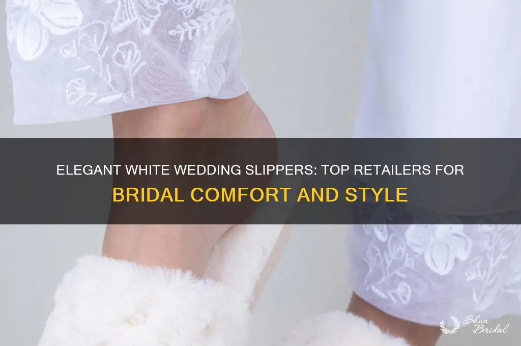where to buy white wedding slippers