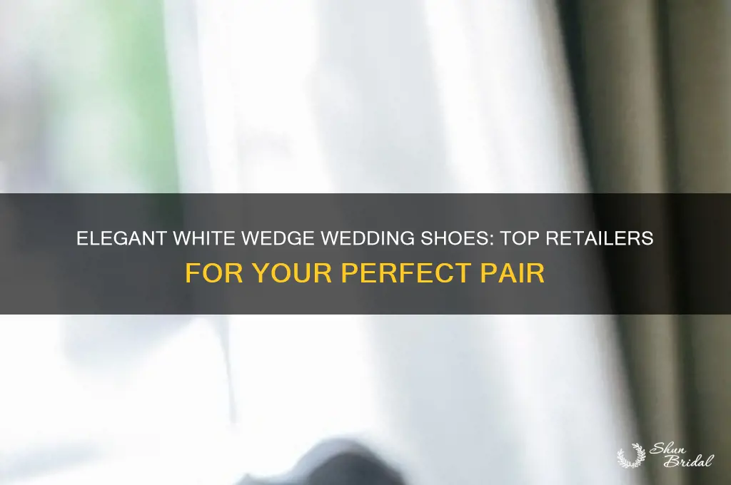 where to buy white wedge wedding shoes