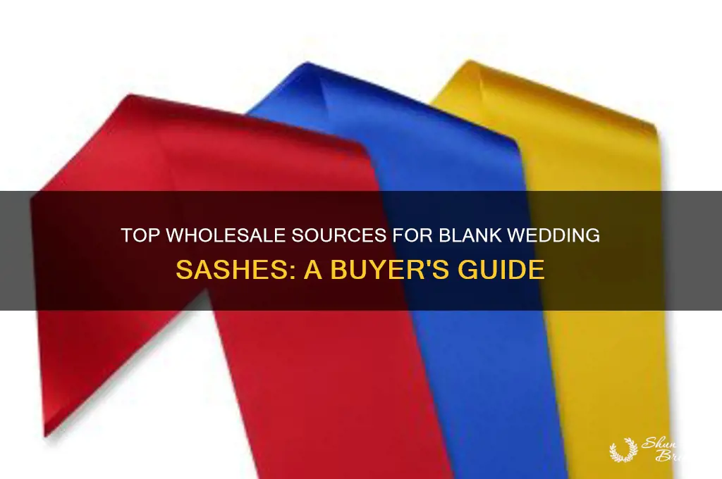 where to buy wholesale blank wedding sashes