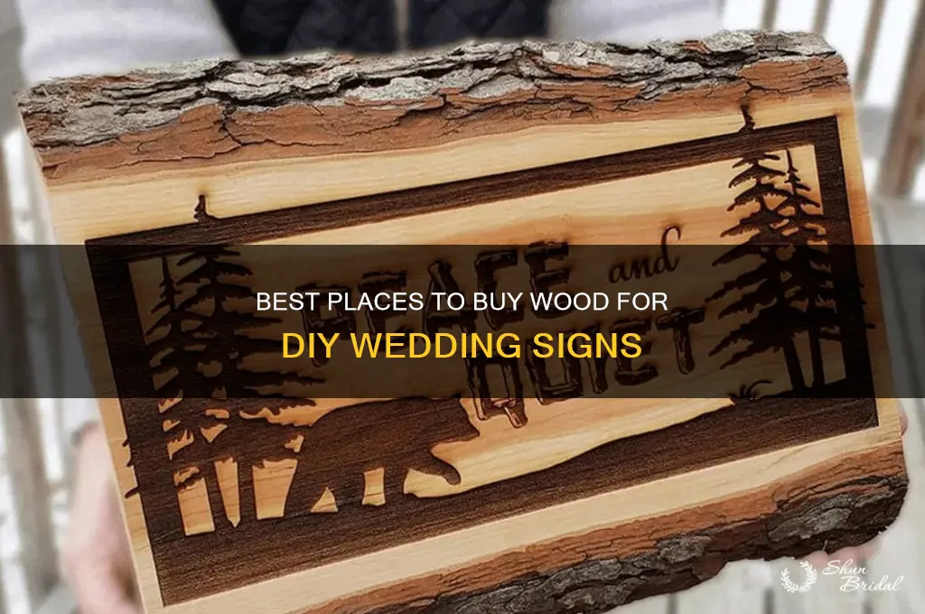 where to buy wood for wedding signs