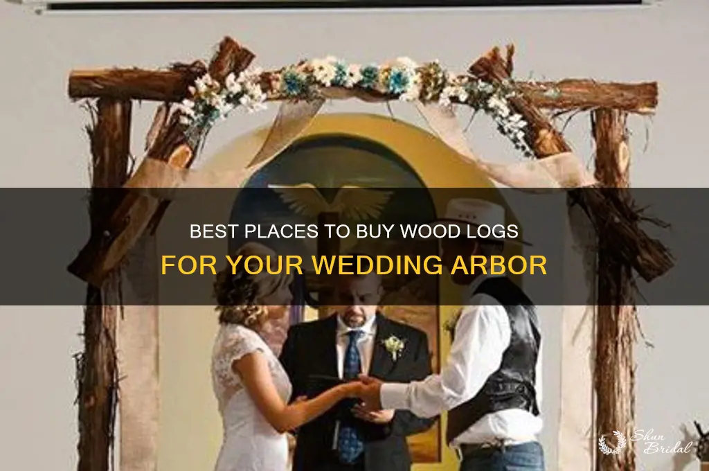 where to buy wood logs for wedding arbor