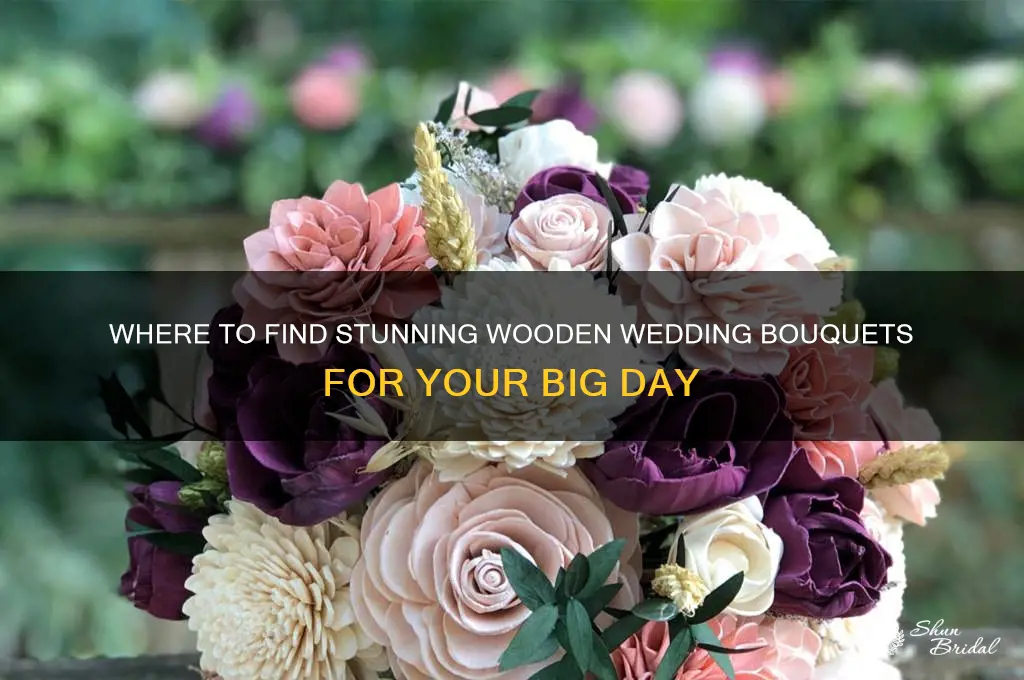where to buy wooden wedding bouquets