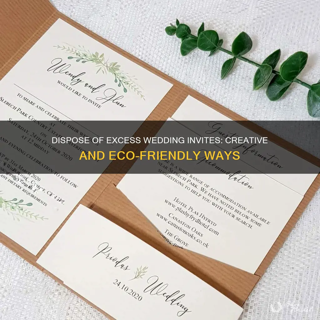 where to dispose excess wedding invitations