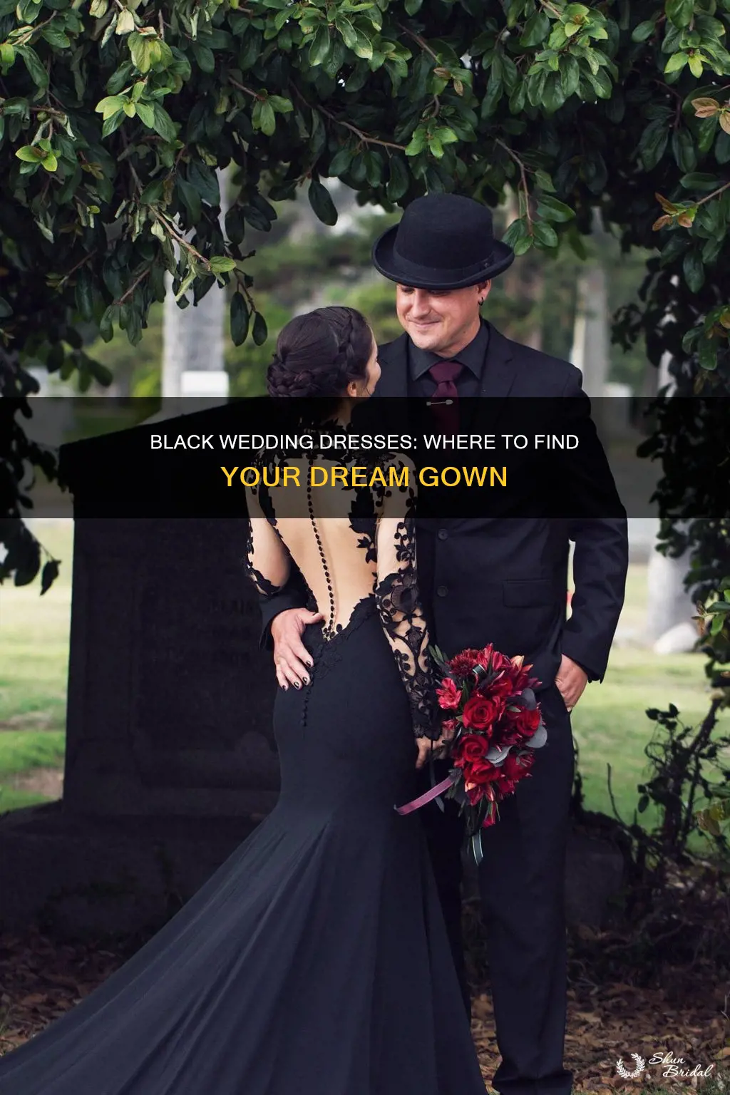 where to find a black wedding dress