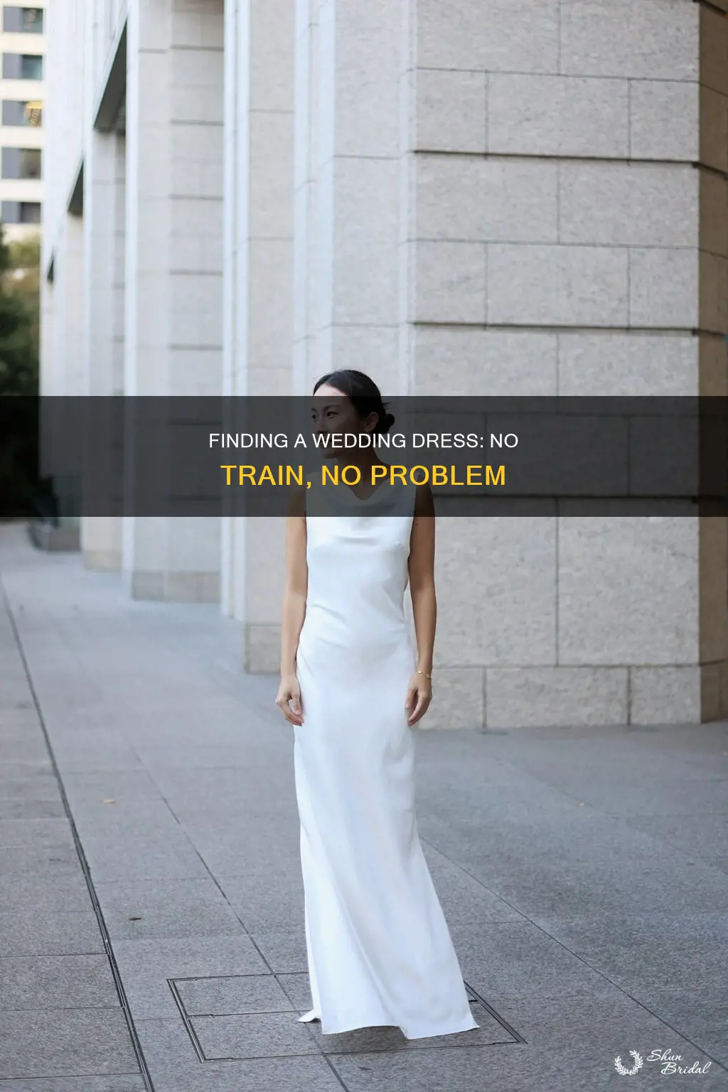 where to find a wedding dress without a train
