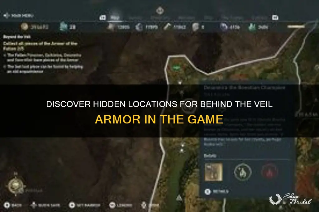 where to find all the behind the veil armor