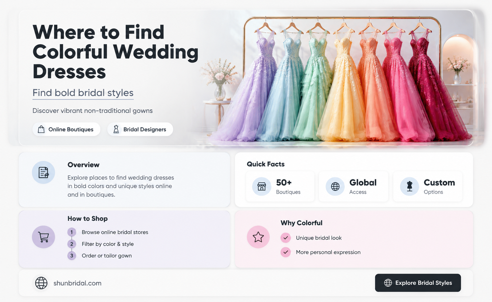 are there placese that sell colored wedding dresses