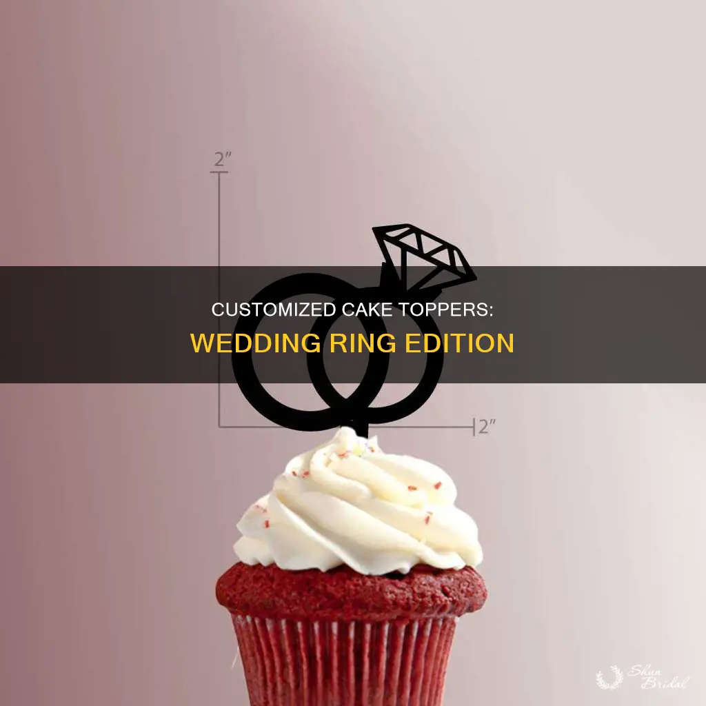 where to find wedding ring cake topper