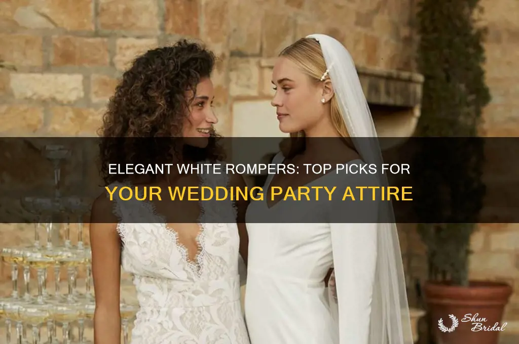 where to find white rompers for wedding party