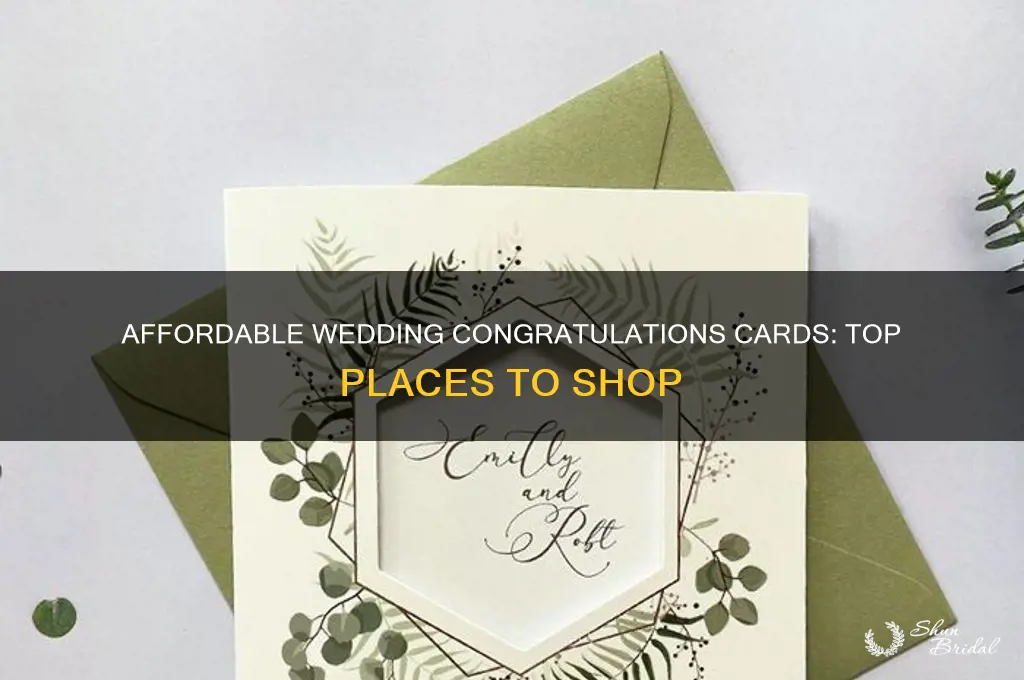 where to get affordable wedding congratulations cards