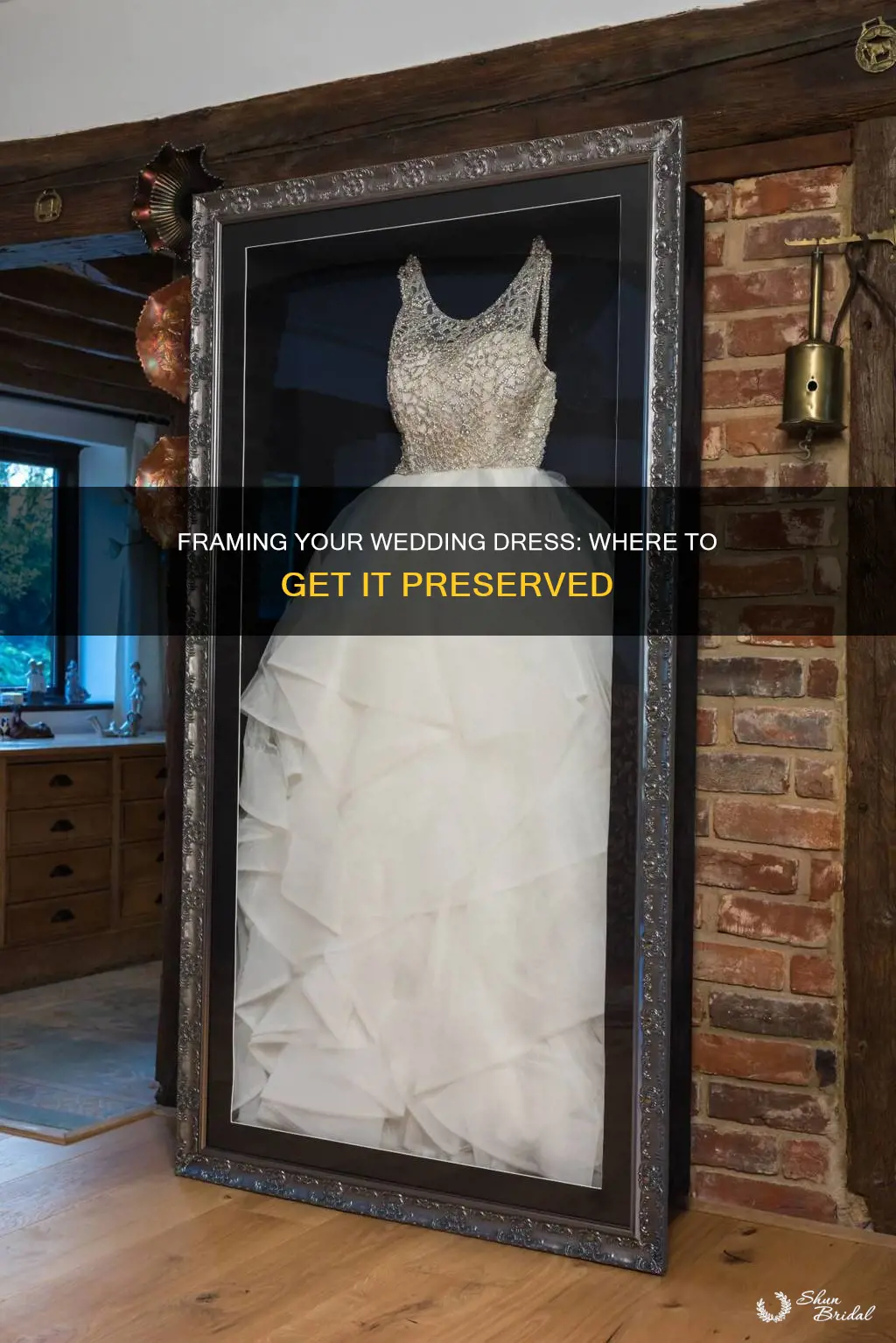 where to get your wedding dress preserved in a frame
